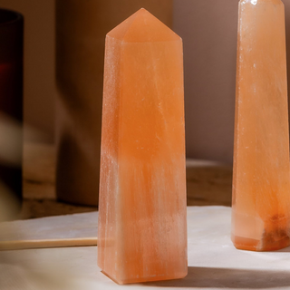 Orange Selenite Square Tower