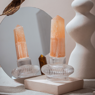 Orange Selenite Square Tower