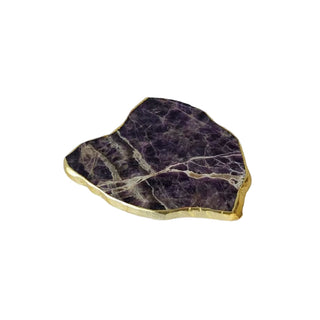 Amethyst Cheese Platter Board with Gold Trim