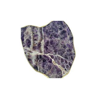 Amethyst Cheese Platter Board with Gold Trim