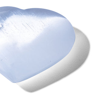 Selenite Heart Palm Stone
