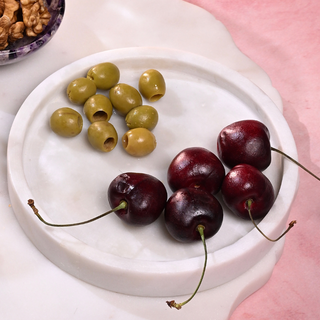 White Marble Round Platter
