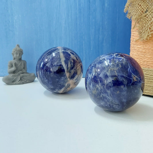 Blue Sodalite Gemstone Sphere Ball 50 mm