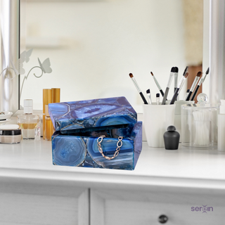 Blue Brazilian Agate Jewelry Box