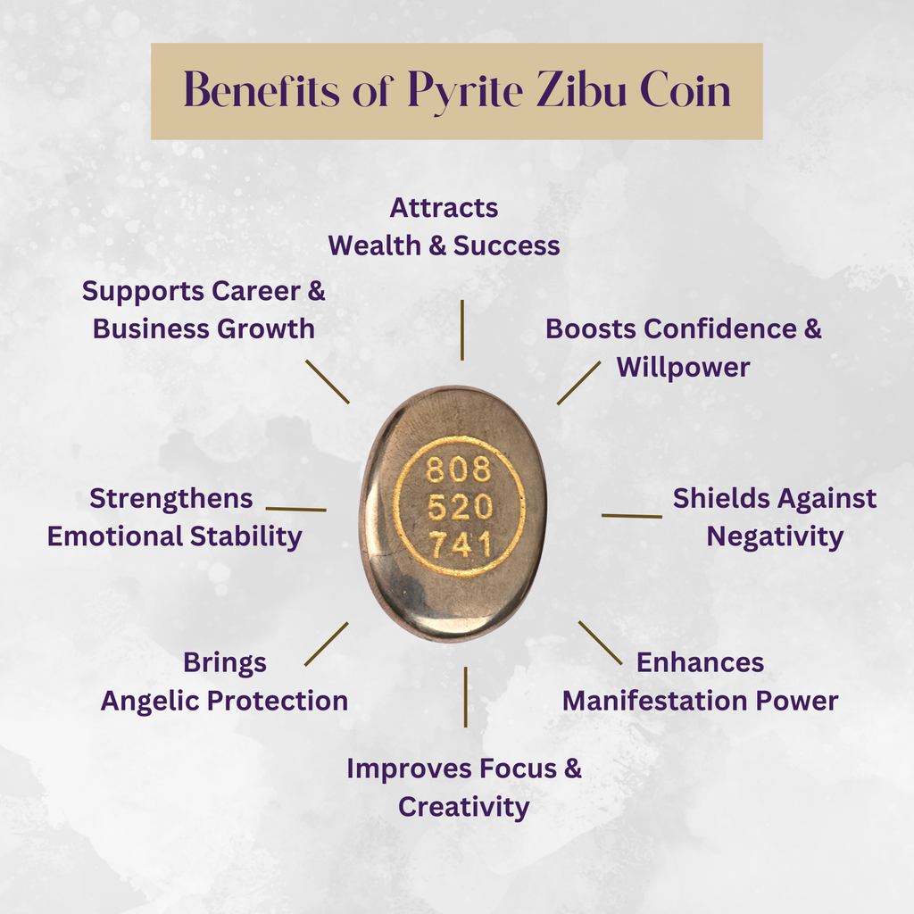Green Jade with Pyrite Zibu Coin
