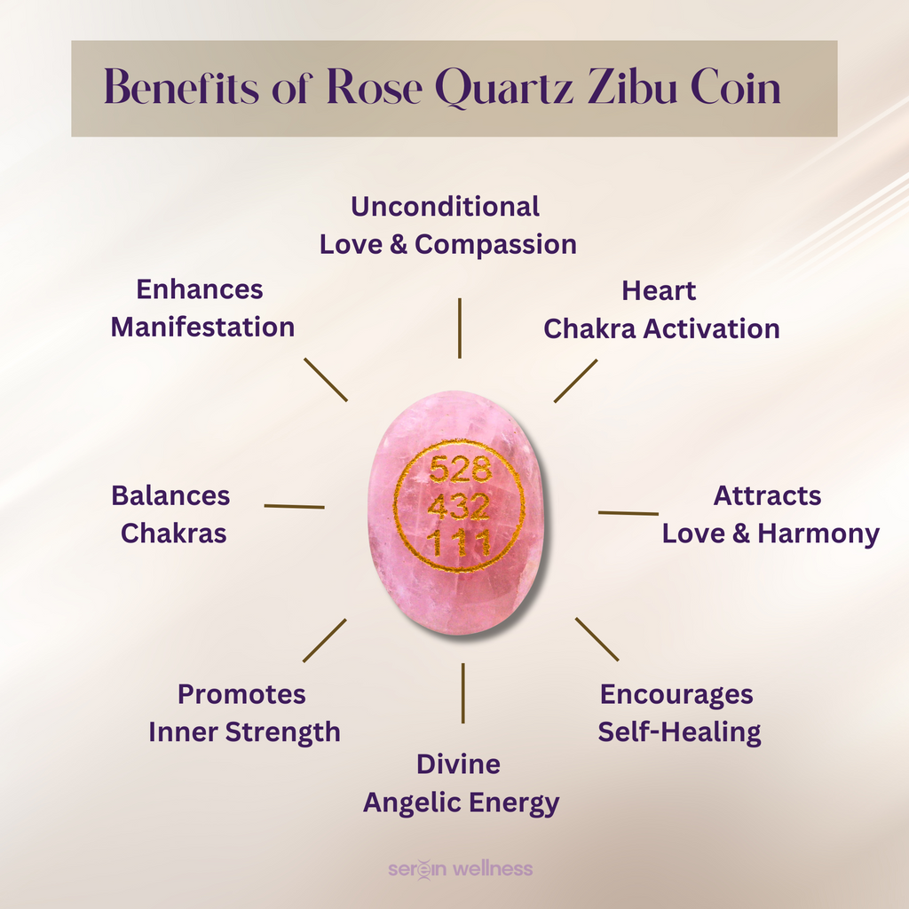 Green with Rose Quartz Zibu Coin