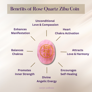 Green with Rose Quartz Zibu Coin