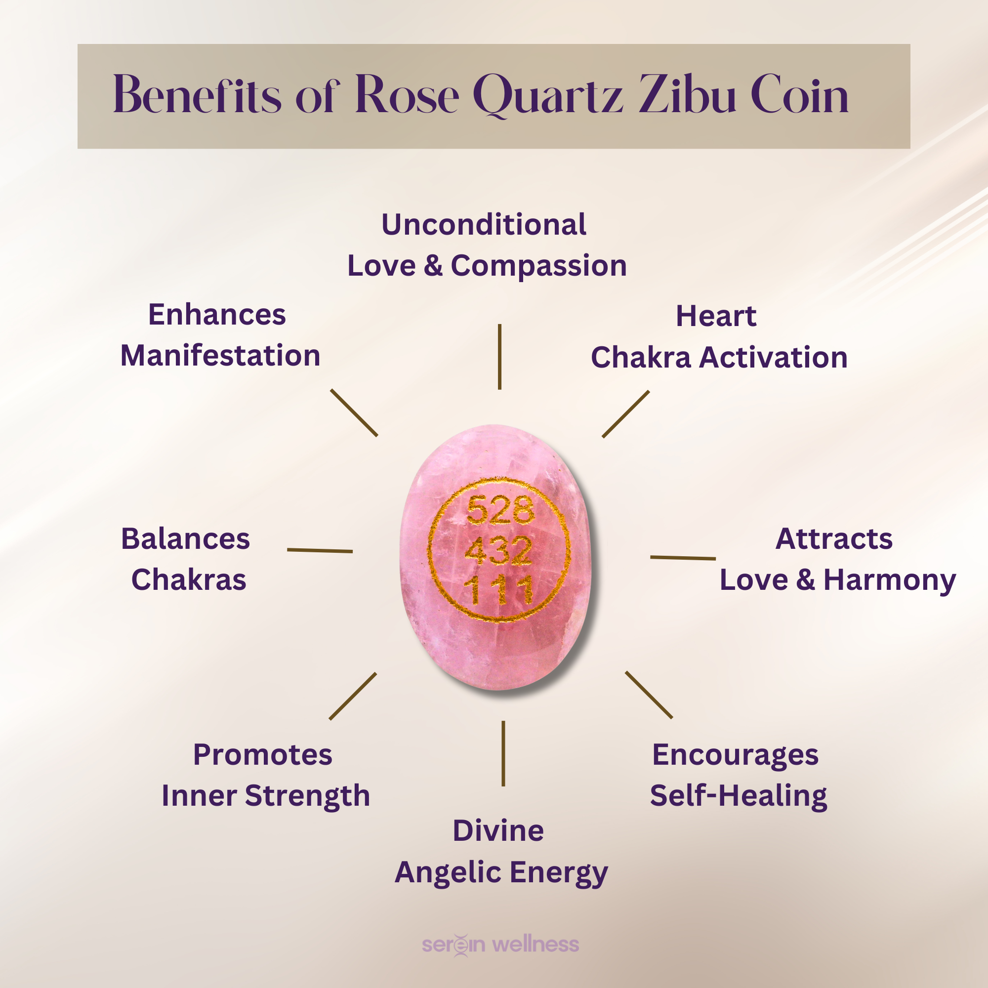 Green with Rose Quartz Zibu Coin