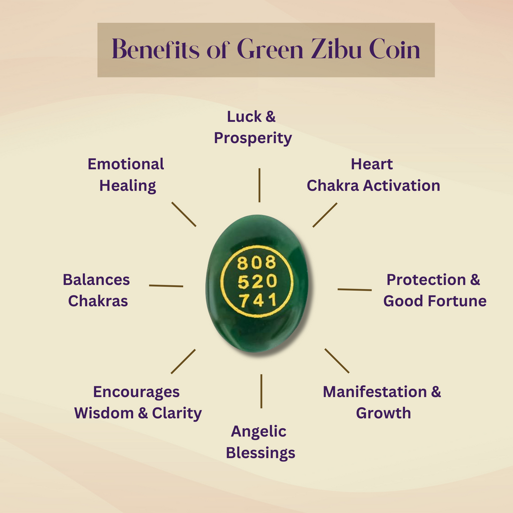 Green Jade with Pyrite Zibu Coin