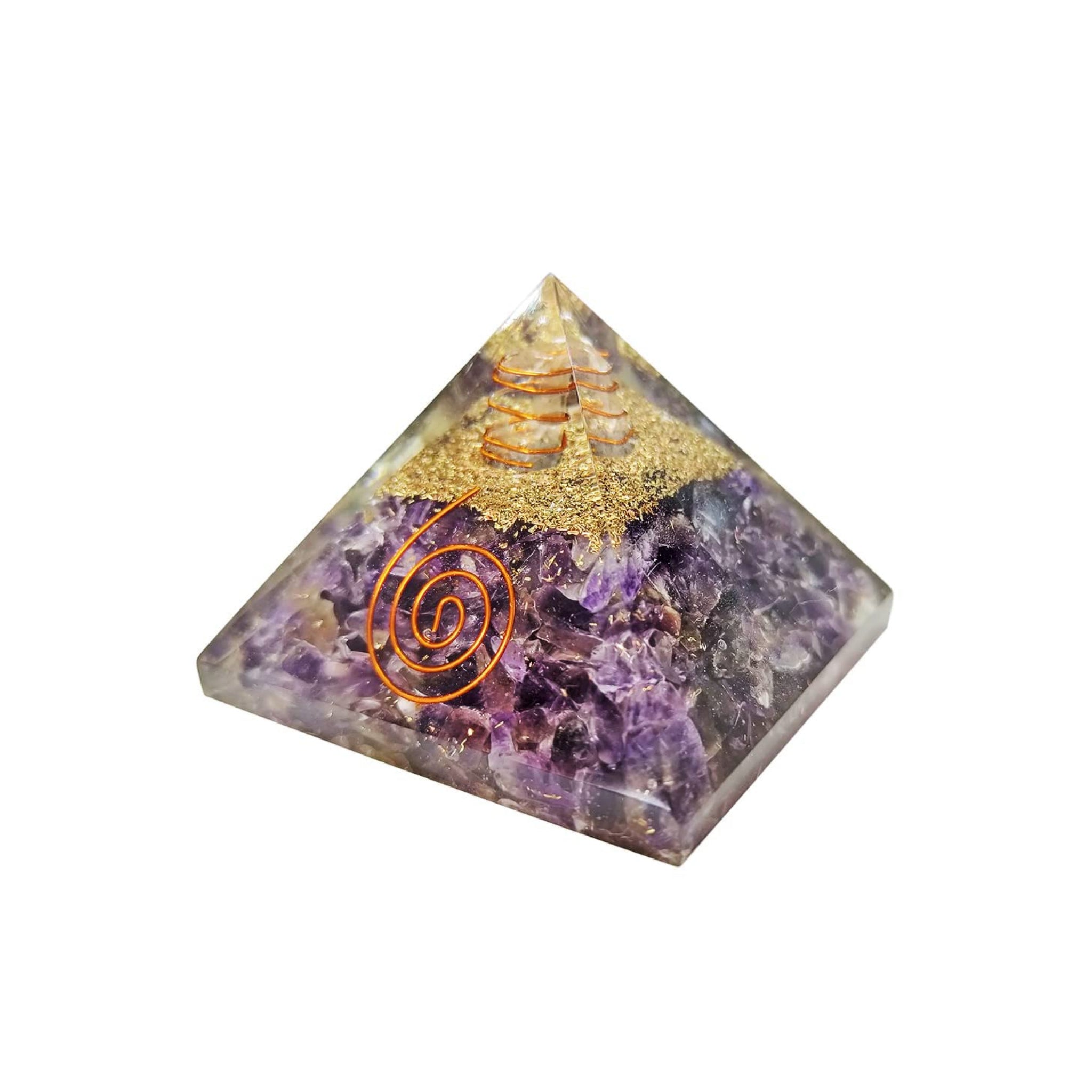 Amethyst Orgone Crystal Pyramid