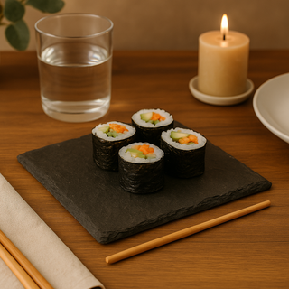 Black Slate Square Platter Serving Board