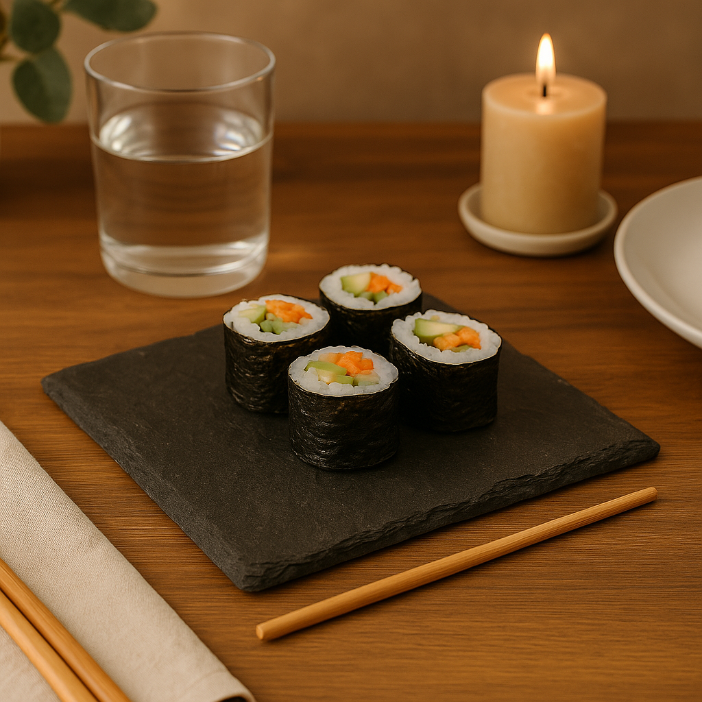 Black Slate Square Platter Serving Board