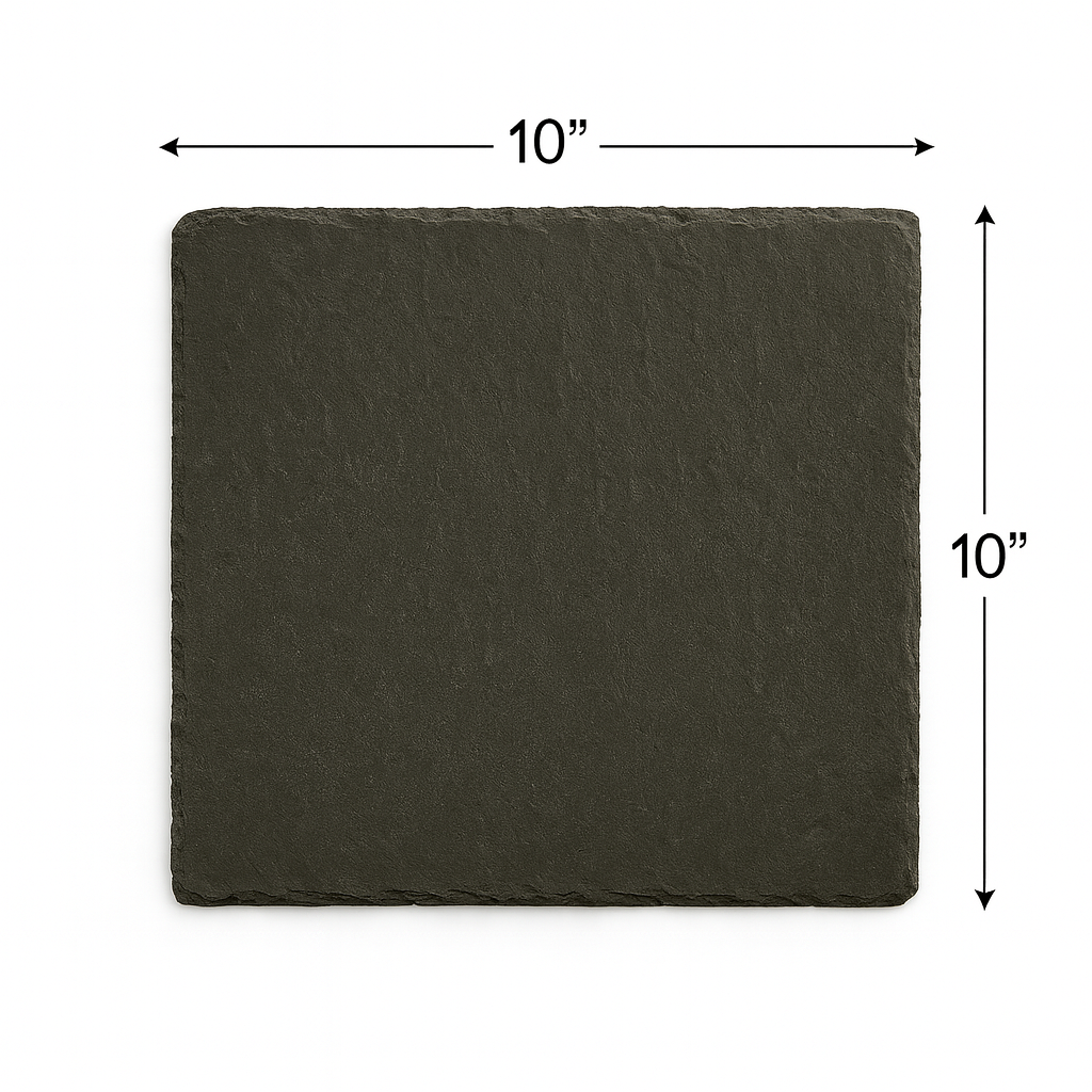 Black Slate Square Platter Serving Board