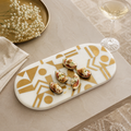 Geometric inlayed tray