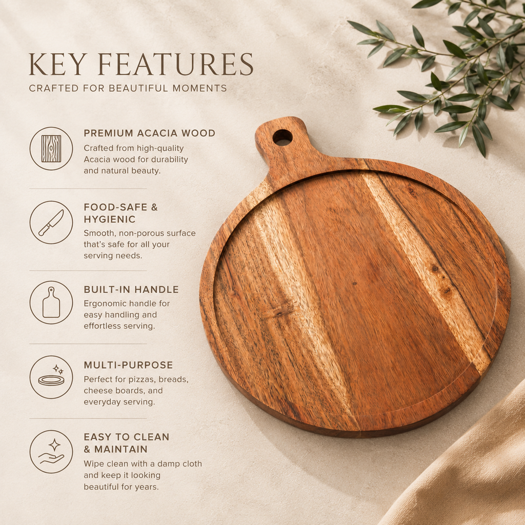 Pizza serving board