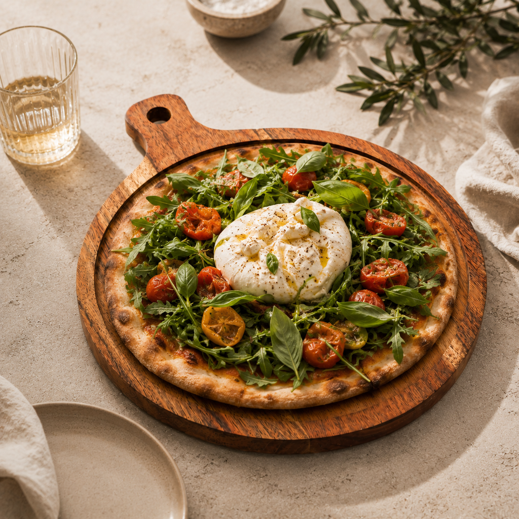 Pizza serving board