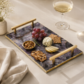 Amethyst composite tray with handle