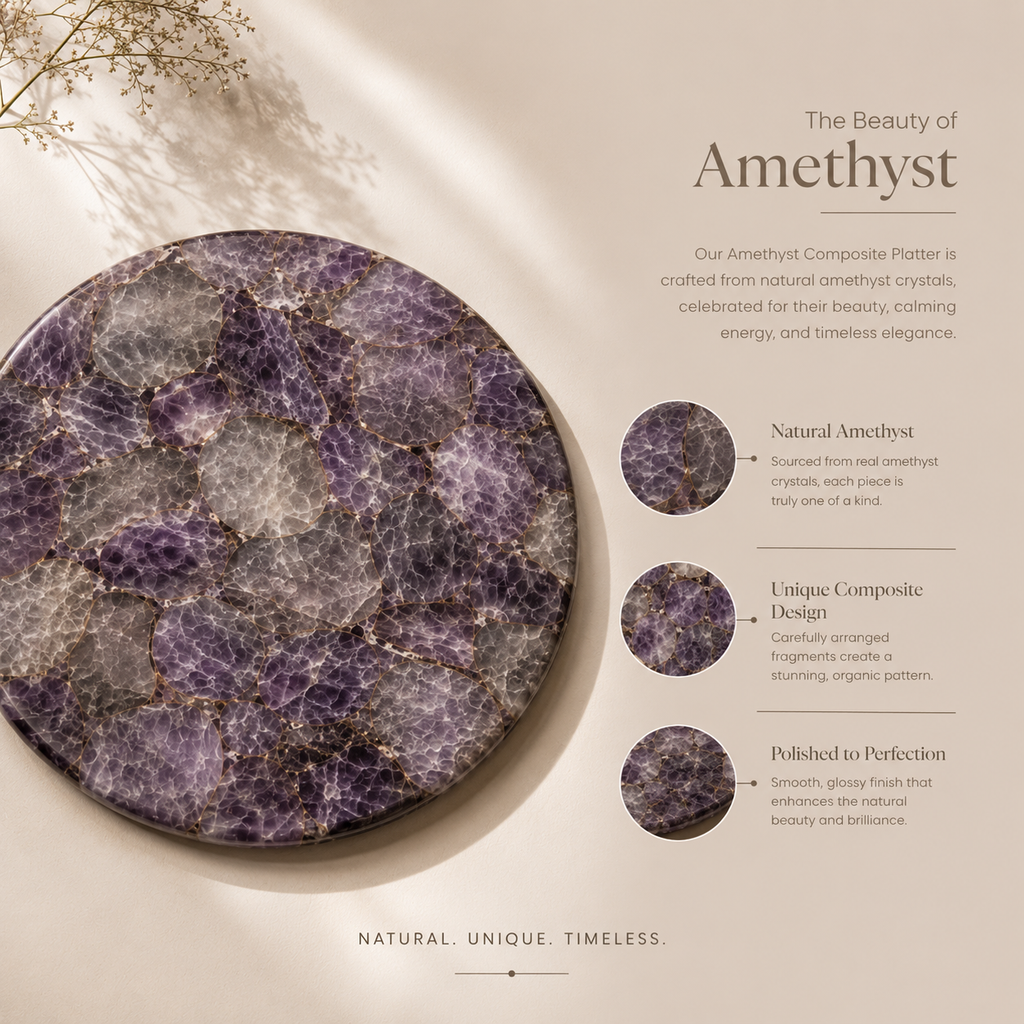 Amethyst platter- round