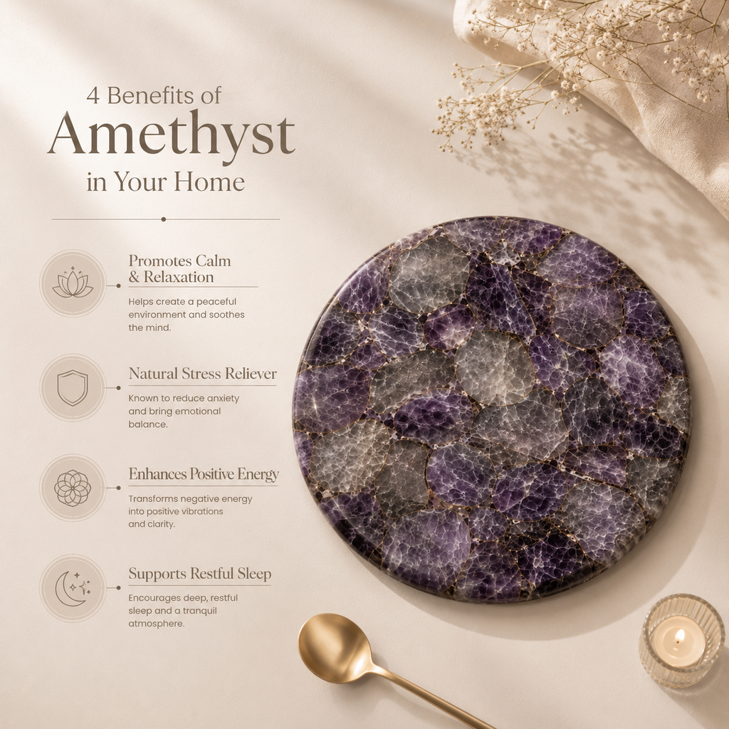 Amethyst platter- round