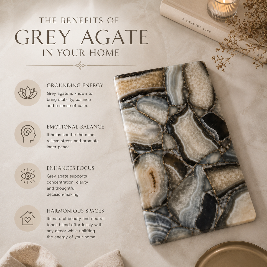 Composite agate platter- rectangle