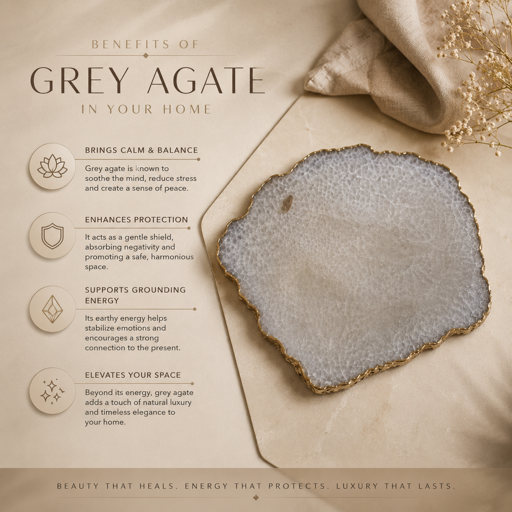 grey wild agate cheese board with  gold trims / silver trims/ rose gold trims