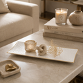 Wave platter matt white