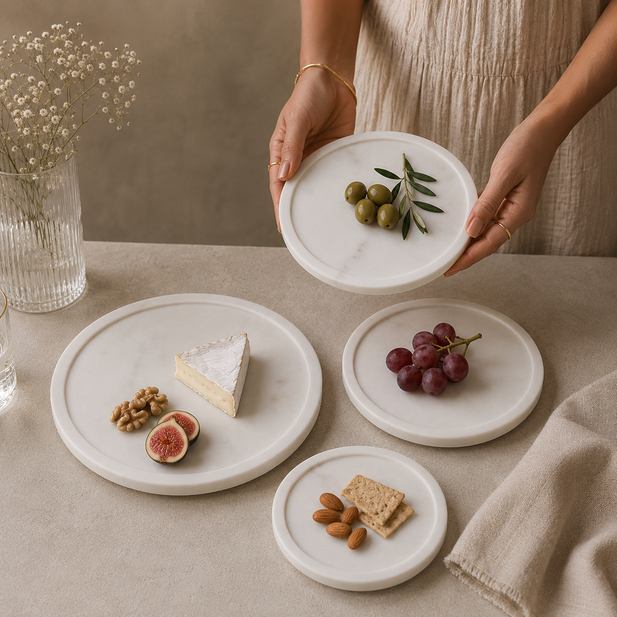 Marble Platter Round