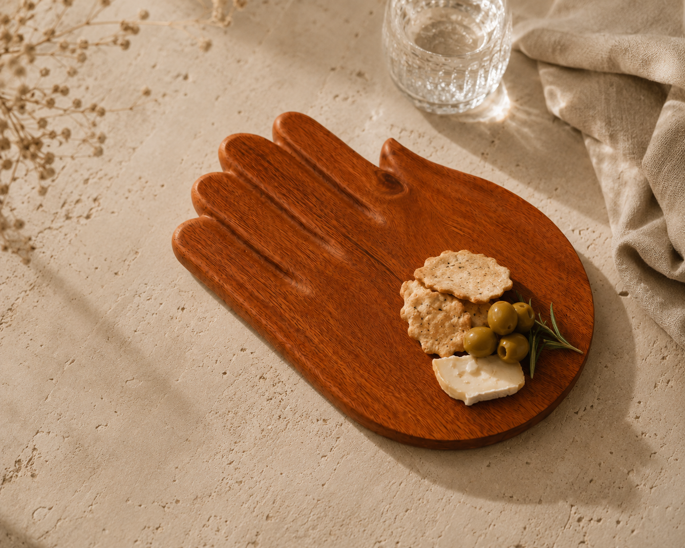 Hamsa Hand Serving Board