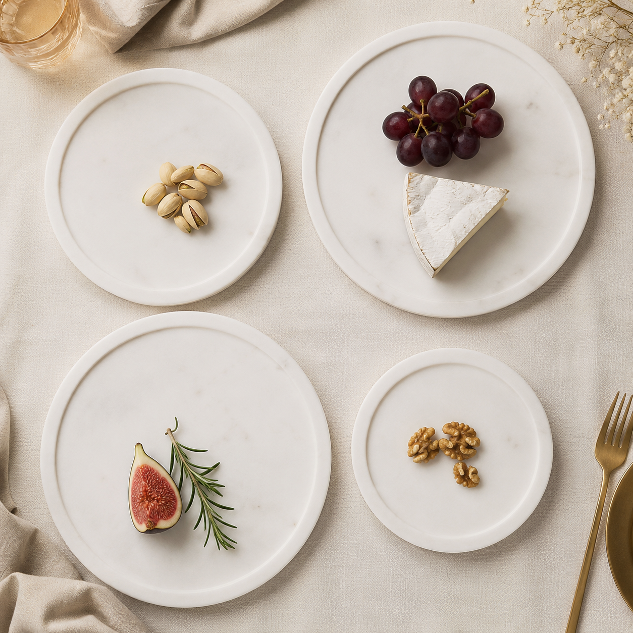 Marble Platter Round