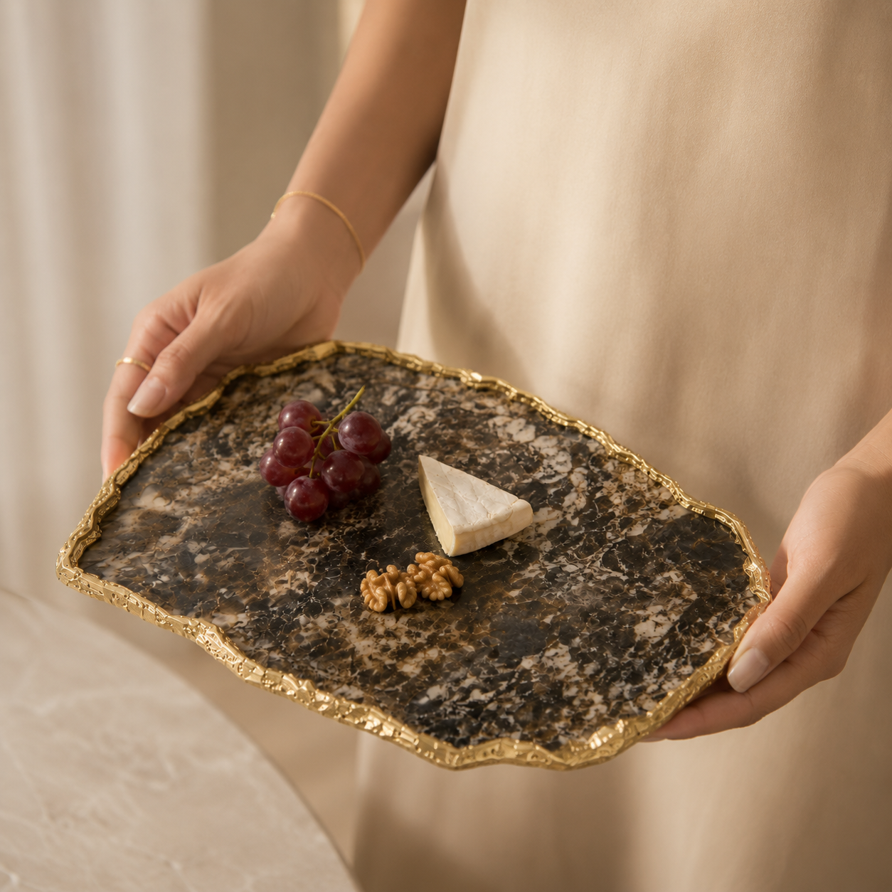Rainbow Quartz Serving Platter