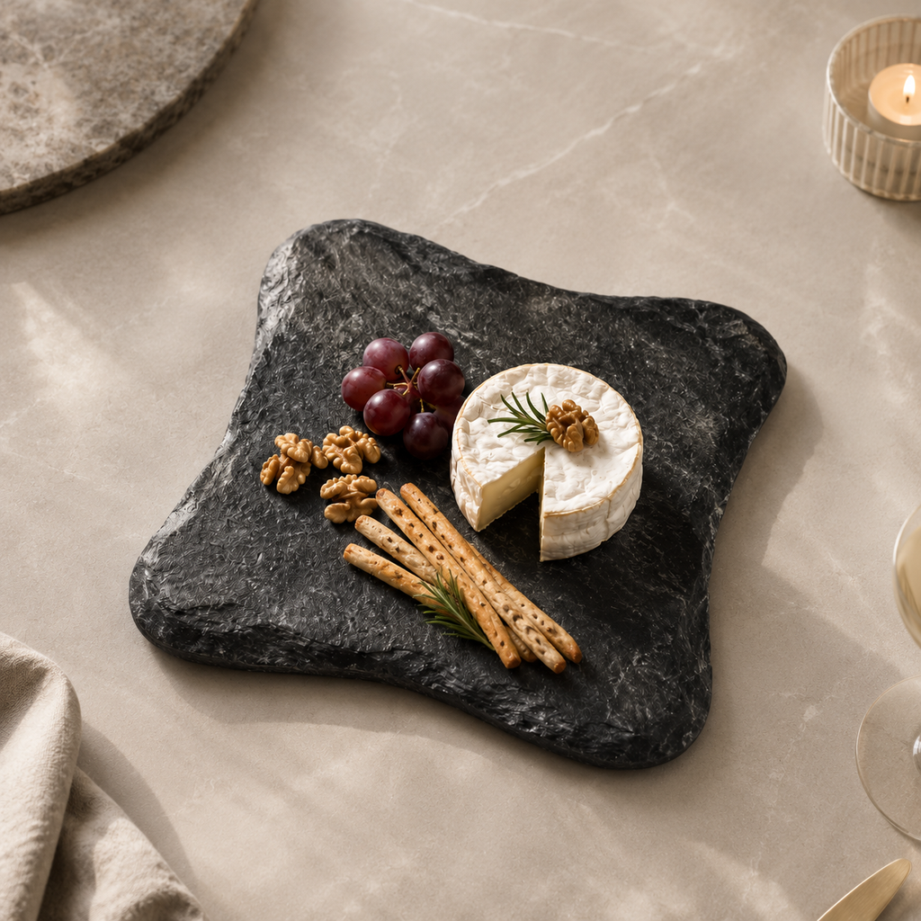Slate cheeseboard quare- black