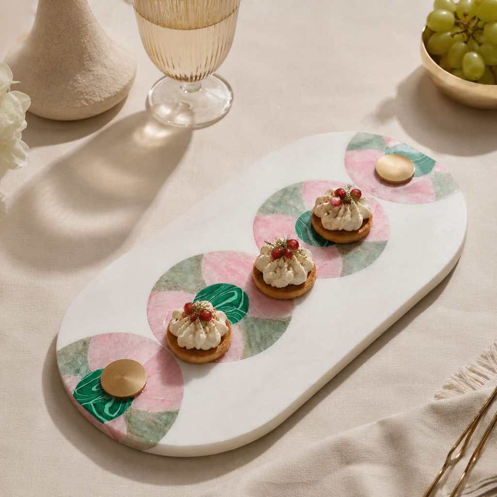 Gemstone cheese platter