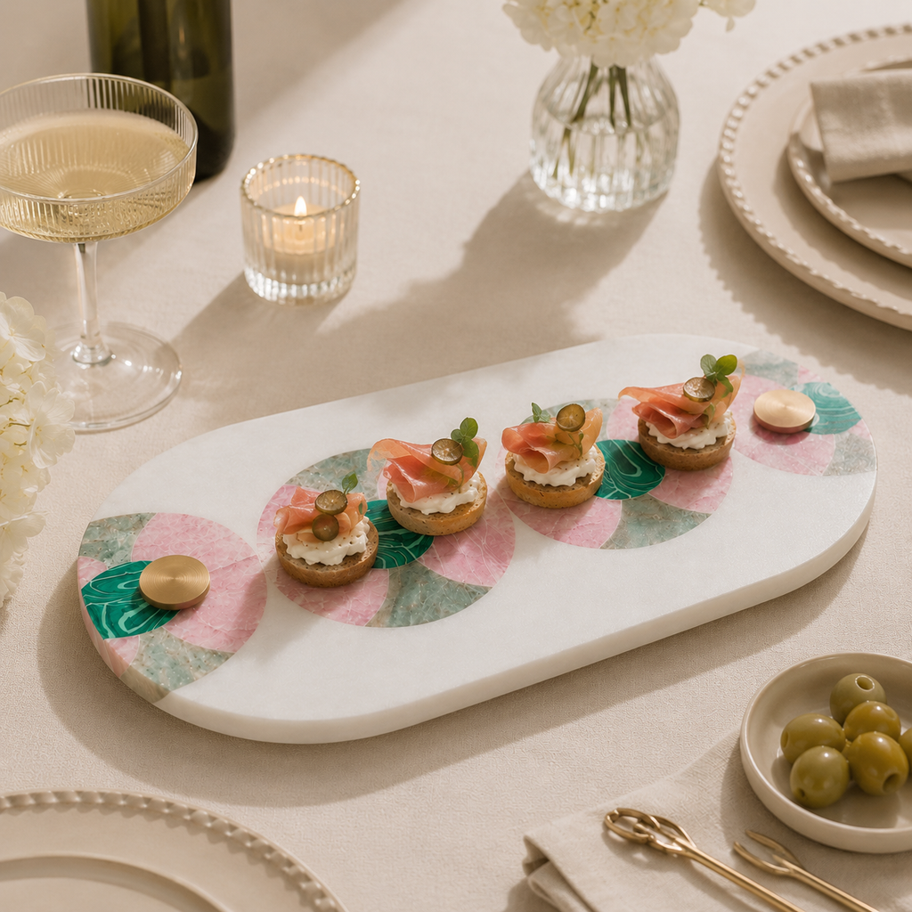 Gemstone cheese platter