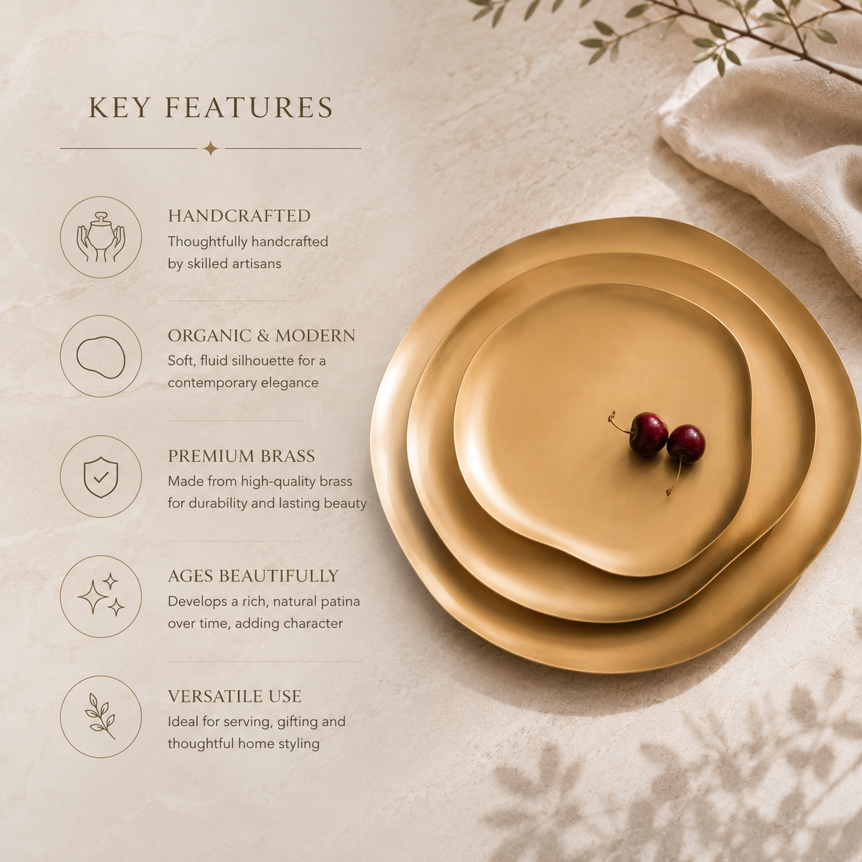 Heirloom Brass Serving Plate