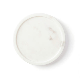 White Round Marble Platter Serving Board