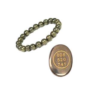 Pyrite Zibu Coin with Bracelet