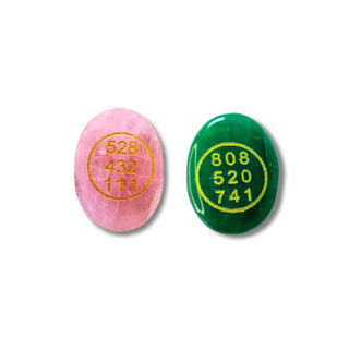 Green with Rose Quartz Zibu Coin