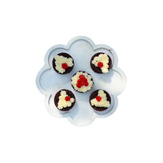 Floral White Marble Platter Serving Board
