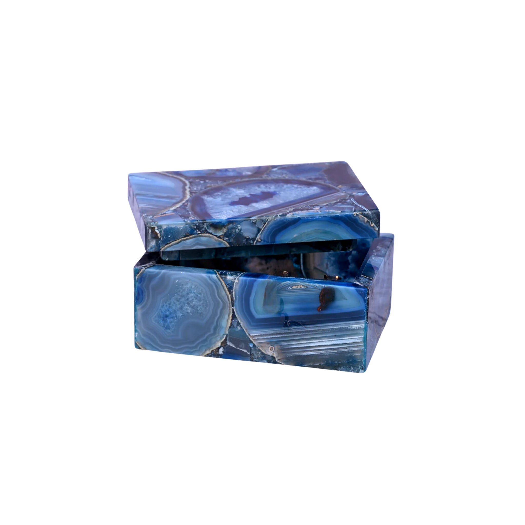 Blue Brazilian Agate Jewelry Box