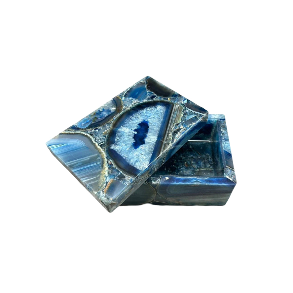 Blue Brazilian Agate Jewelry Box