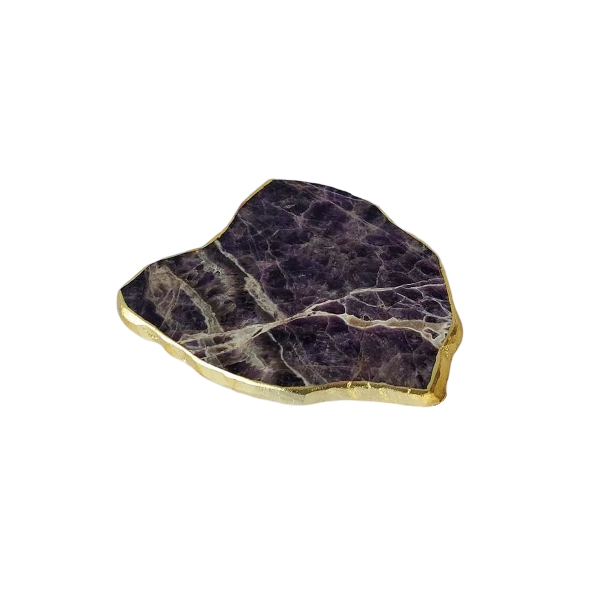 Amethyst Cheese Platter Board with Gold Trim