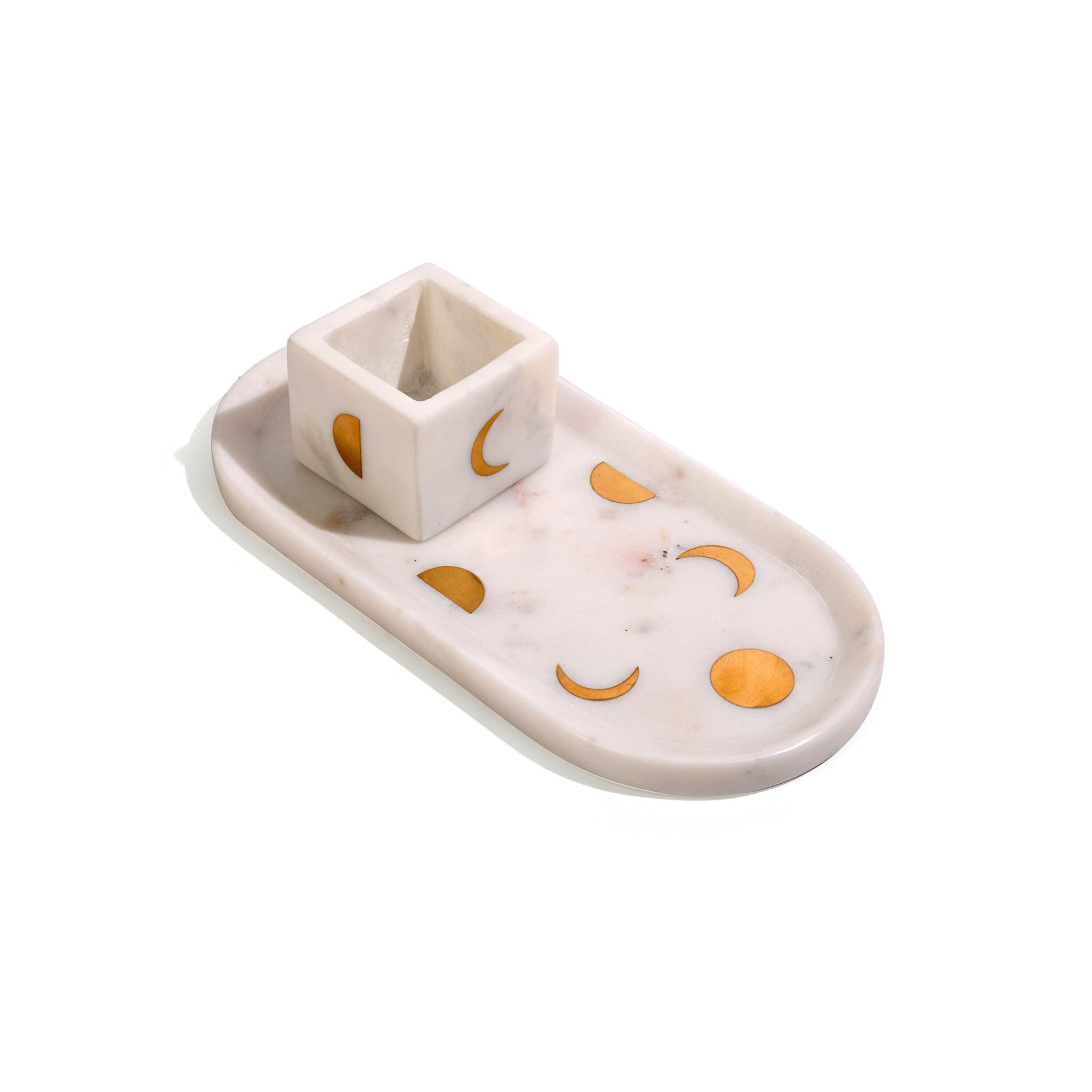 Marble Moon Serving Tray with Bowl