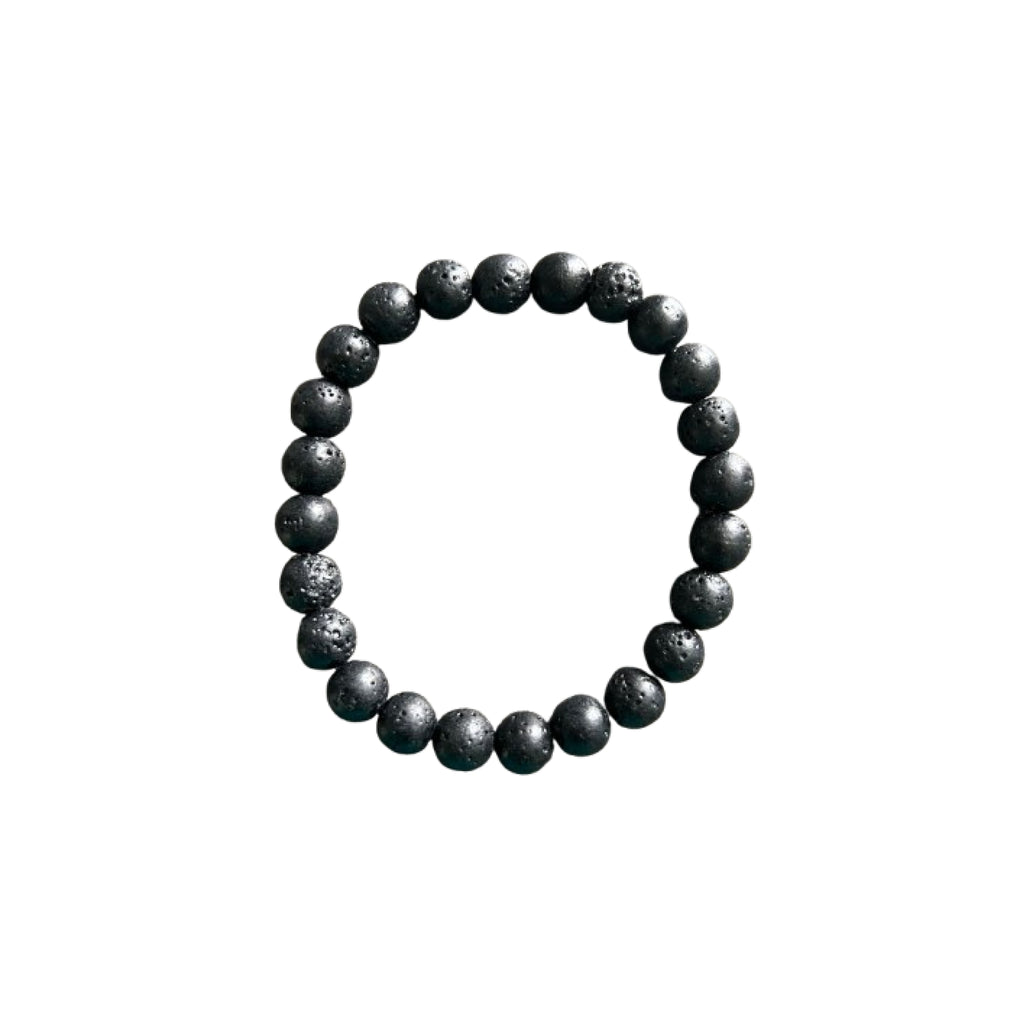 Black Lava Beaded Bracelet
