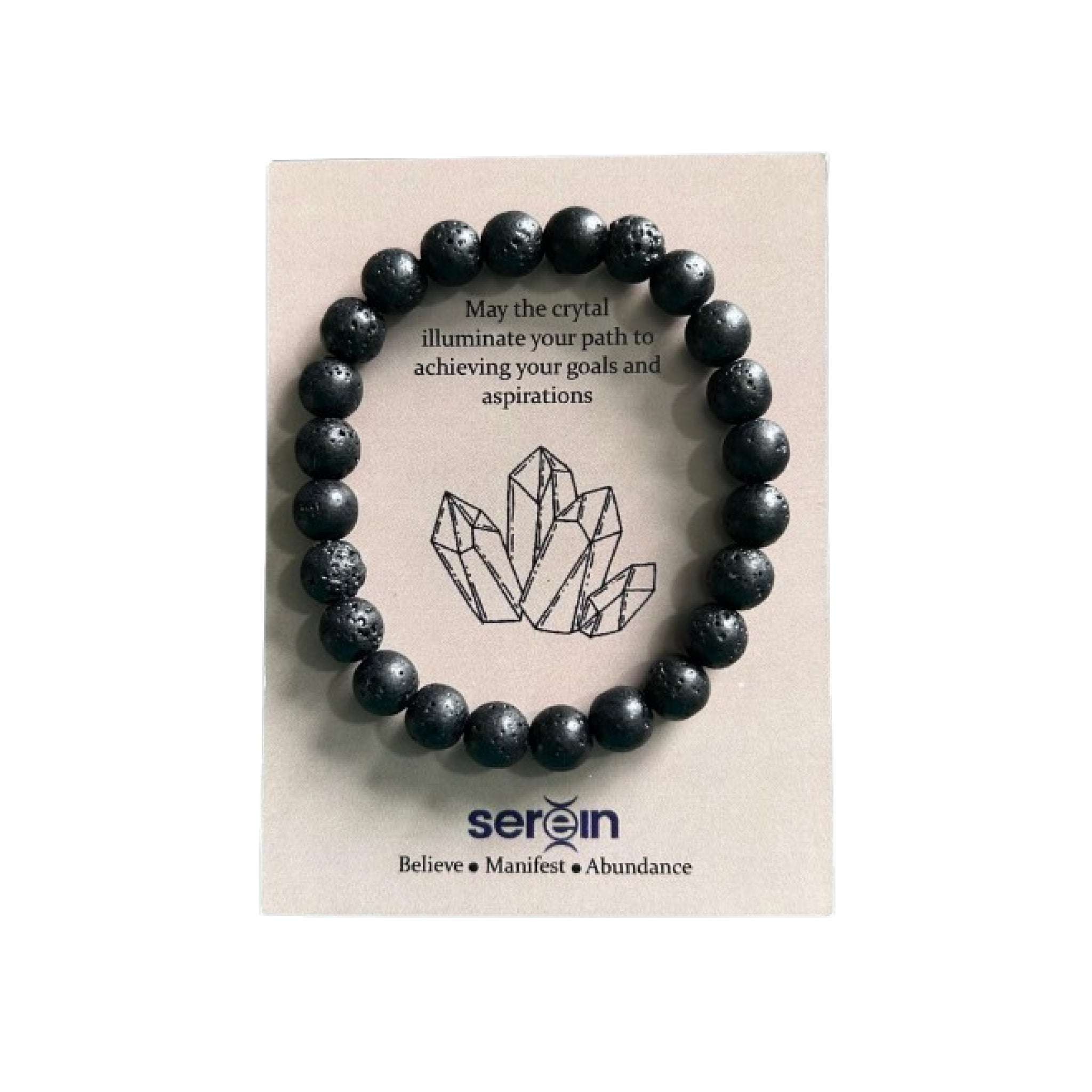 Black Lava Beaded Bracelet