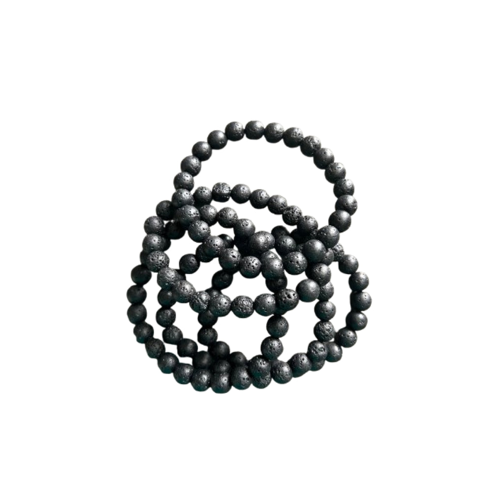 Black Lava Beaded Bracelet