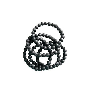 Black Lava Beaded Bracelet
