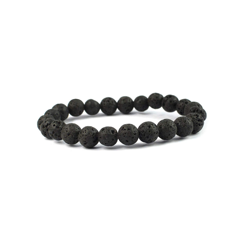 Black Lava Beaded Bracelet