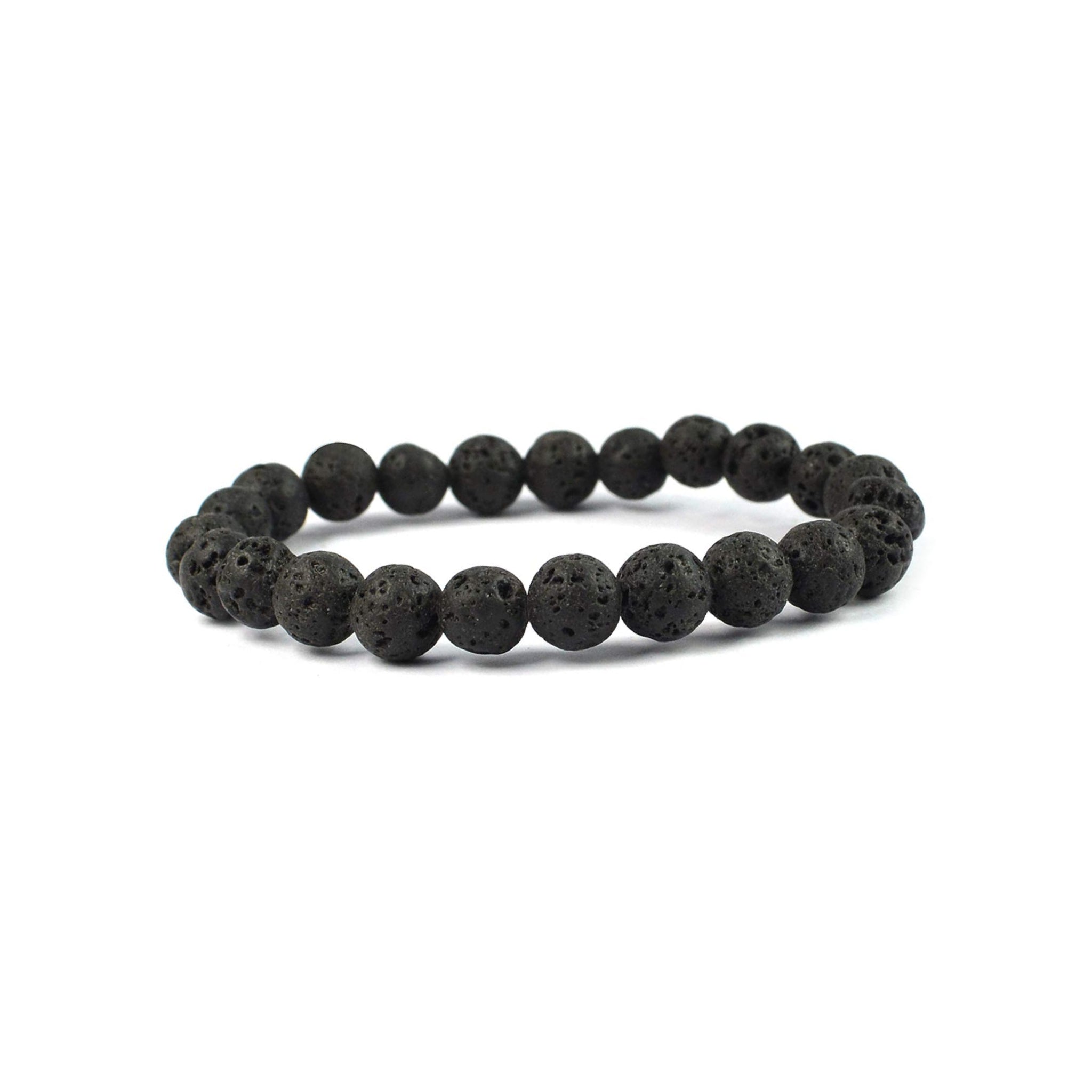 Black Lava Beaded Bracelet