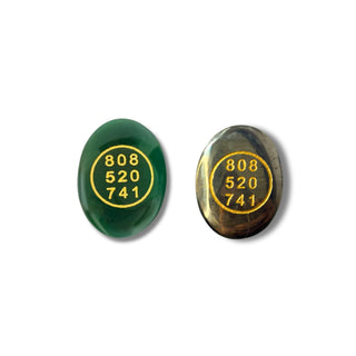 Green Jade with Pyrite Zibu Coin