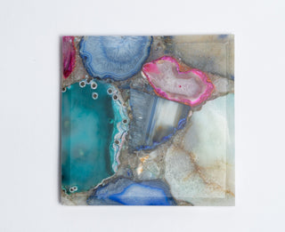 Pink Multi-Colour Agate Coasters